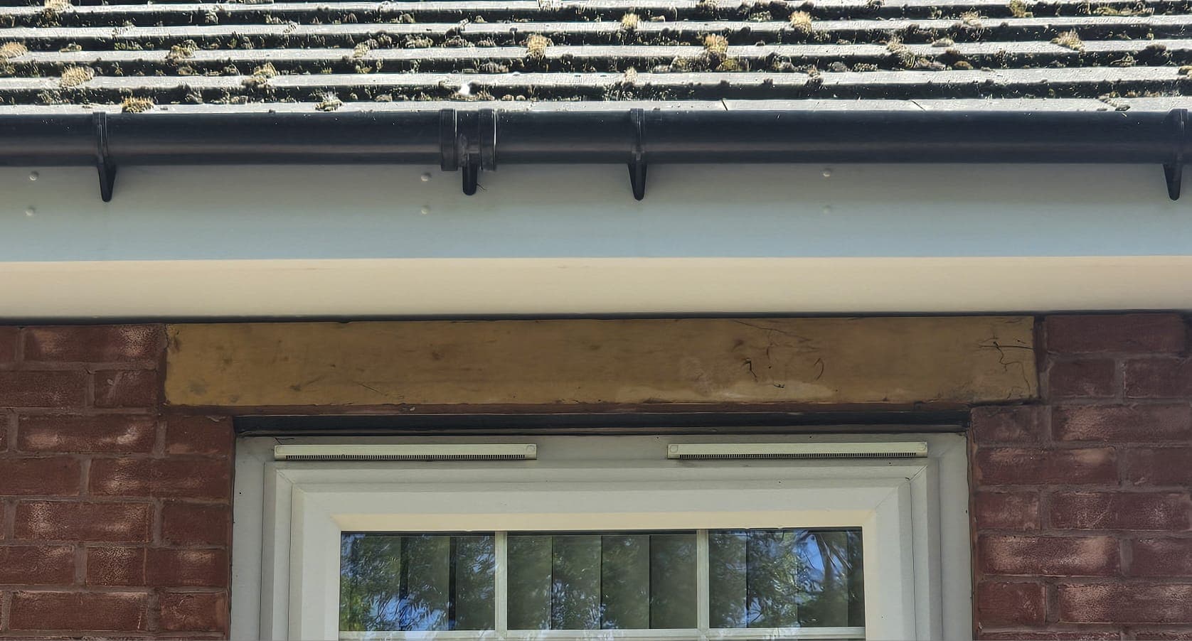 Bright white fascias and soffits on a Barnsley home after fascia and soffit cleaning